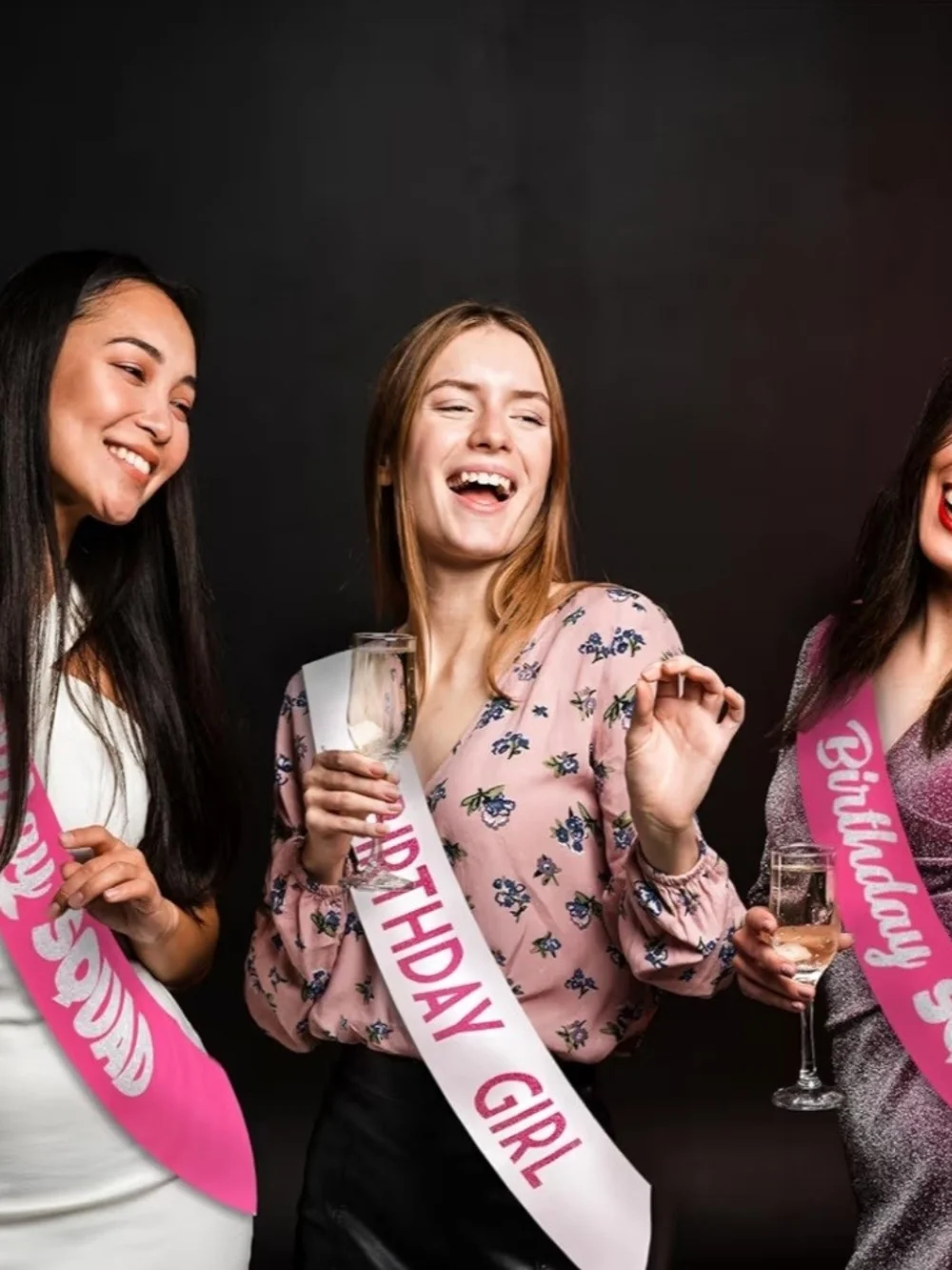 7 Pcs Birthday Girl Sash and Squad Sashes Set